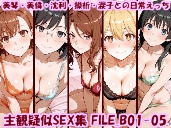 主観疑似SEX集 FILE_B01-05 美琴・美偉・沈利・操祈・涙子との日常えっち｜美乳淫❤【イラスト・CG集】